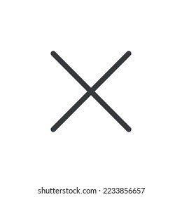 Cross icon vector. Cancel icon isolated on white background