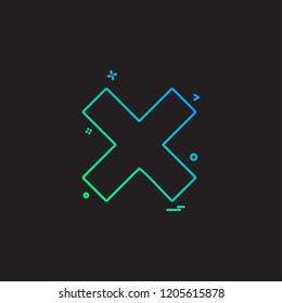 cross icon vector design