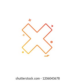 cross icon vector design