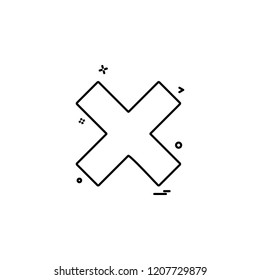 cross icon vector design