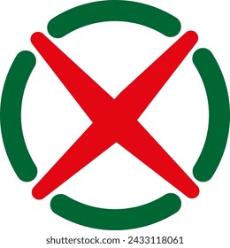 CROSS ICON VECTOR. WITH FLAT COLORS. EPS 10