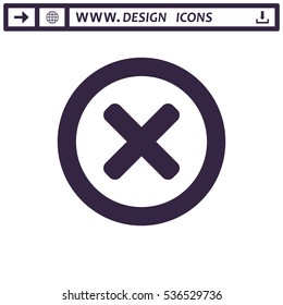 Cross Icon Vector flat design style