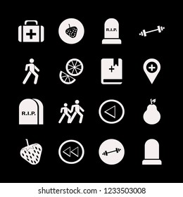 cross icon. cross vector icons set graves, pedestrian, pedestrian people and pear