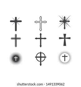 cross icon vector illustration design template