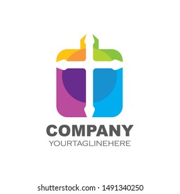 cross icon vector illustration design template