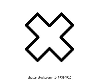 Cross icon vector illustration EPS10. Sound concept