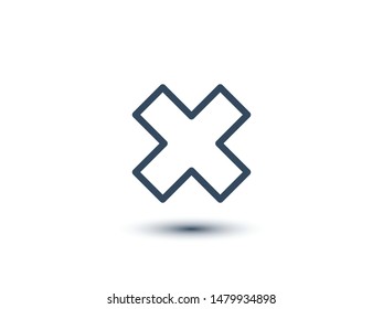 Cross icon vector illustration EPS10. Sound concept