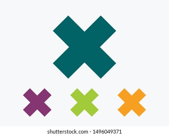 Cross icon vector illustration EPS10. Sound concept