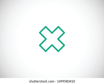 Cross icon vector illustration EPS10. Sound concept