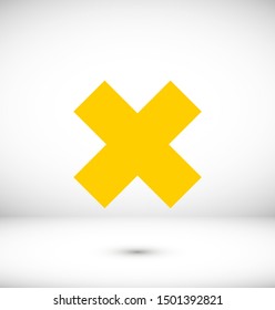 Cross icon vector illustration EPS10. Sound concept