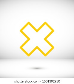Cross icon vector illustration EPS10. Sound concept