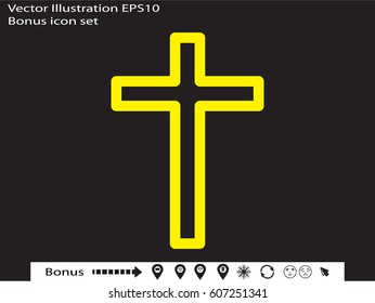 cross icon, vector illustration eps10