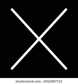 cross icon vector outline design
