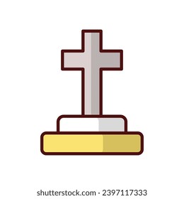 Ilustración de material vectorial de icono cruzado