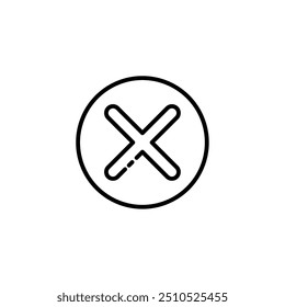 Vetor de ícone cruzado. Ícone incorreto. Ícone Fechar