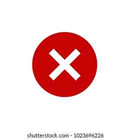 Cross icon, X sign, Decline Button, Stock Vector, eps10.