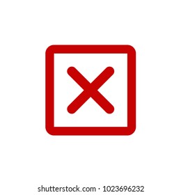 Cross icon, X sign, Decline Button, Stock Vector, eps10.