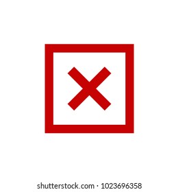Cross icon, X sign, Decline Button, Stock Vector, eps10.
