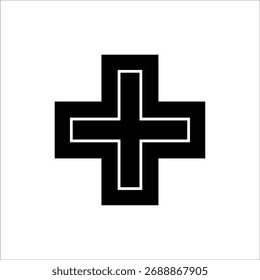 cross icons. simple solid vector