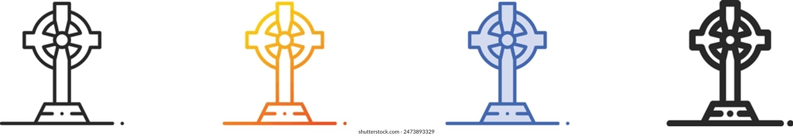 cross icon.Thin Linear, Gradient, Blue Stroke and bold Style Design Isolated On White Background