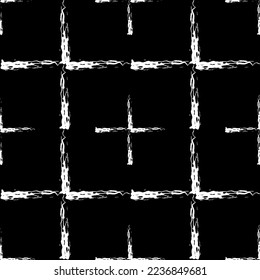 Cross ink in dark background. Seamless pattern with brush design. Suit for fashion print, wallpaper, decorative paint.