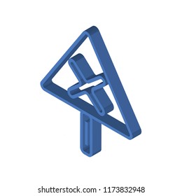 Cross isometric left top view 3D icon