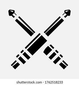 Cross jack cable icon vector. Technology symbol