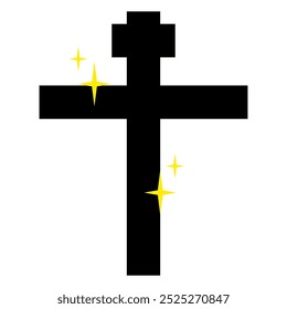 Cross of Jesus Christ, digital art illustration.