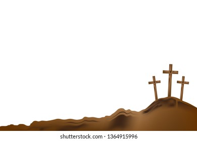 The Cross of Jesus Christ for Easter background, Vector.