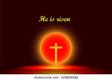 The Cross of Jesus Christ With the use of fire techniques.