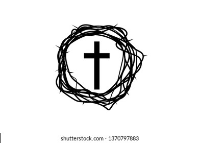 Cross Jesus Christ White Background Vector Stock Vector (Royalty Free ...