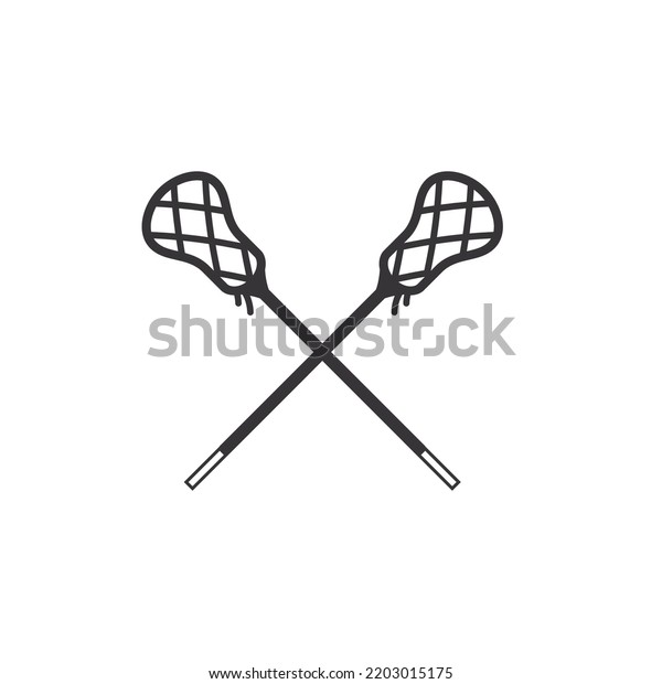 Cross Lacrosse Stick Lacrosse Team Logo Stock Vector (Royalty Free ...