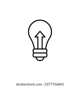 Cross in Lamp Minimalistic Vector Line Icon. Vector Illustration for web sites, apps, design, banners and other purposes
