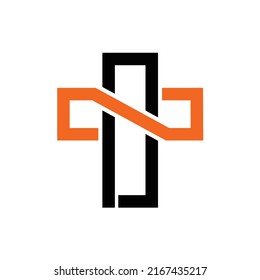 cross with the letter N concept representing the initials of the company