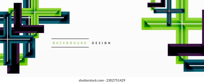Cross line background minimal geometric template. Design for wallpaper, banner, background, landing page, wall art, invitation, prints, posters
