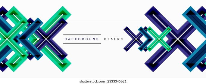Cross line background minimal geometric template. Design for wallpaper, banner, background, landing page, wall art, invitation, prints, posters