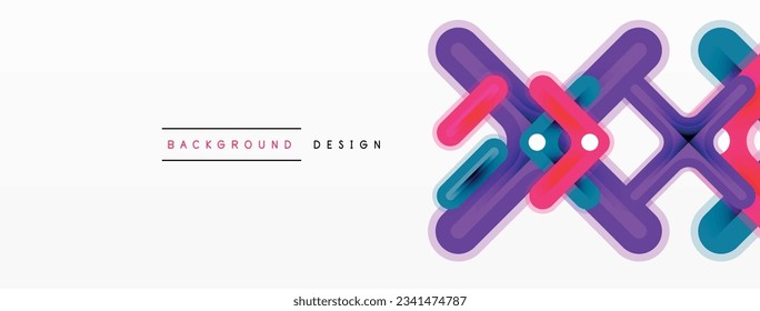 Grenzüberschreitende, minimale geometrische Hintergrundvorlage. Design für Tapeten, Banner, Hintergrund, Landing Page, Tapete, Einladung, Drucke, Poster