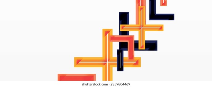 Cross line background minimal geometric template. Design for wallpaper, banner, background, landing page, wall art, invitation, prints, posters