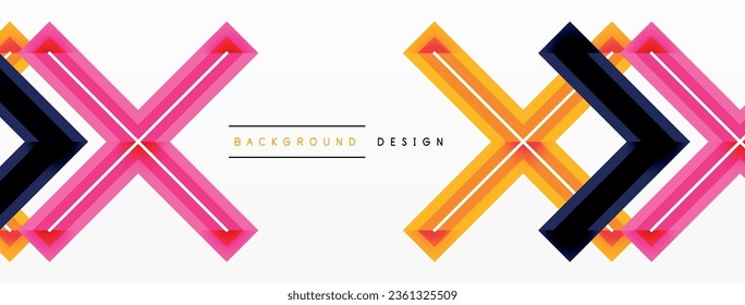 Cross line background minimal geometric template. Design for wallpaper, banner, background, landing page, wall art, invitation, prints, posters