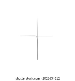 Cross line drawing vector illustration