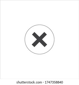 Cross Line Icon App Design