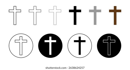 Cross. Line icon. Flat icon.