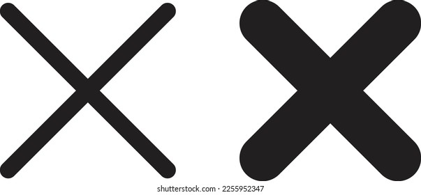 Cross Line icon simple trendy flat style line and solid Isolated vector illustration on white background. For apps, logo, websites, symbol , UI, UX, graphic and web design. EPS 10.