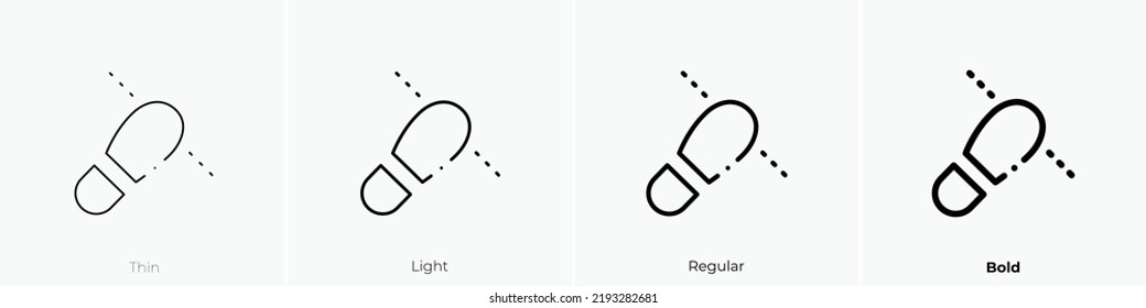 cross line icon. Thin, Light Regular And Bold style design isolated on white background