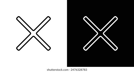 Cross line icon for website and app