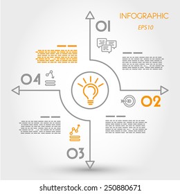 cross linear infographics. infographic concept.