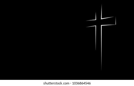 Cross lines on black background