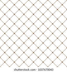 Cross lines vector pattern, background. Seamless repeatable grid, mesh pattern. Template of lattice or grillage texture. Vintage black and white tiles vector pattern or background