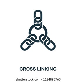 Cross Linking icon. Line style icon design. UI. Illustration of cross linking icon. Pictogram isolated on white. Ready to use in web design, apps, software, print