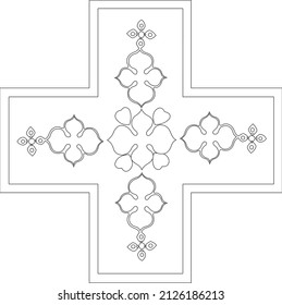 cross with live drawing inside handmade